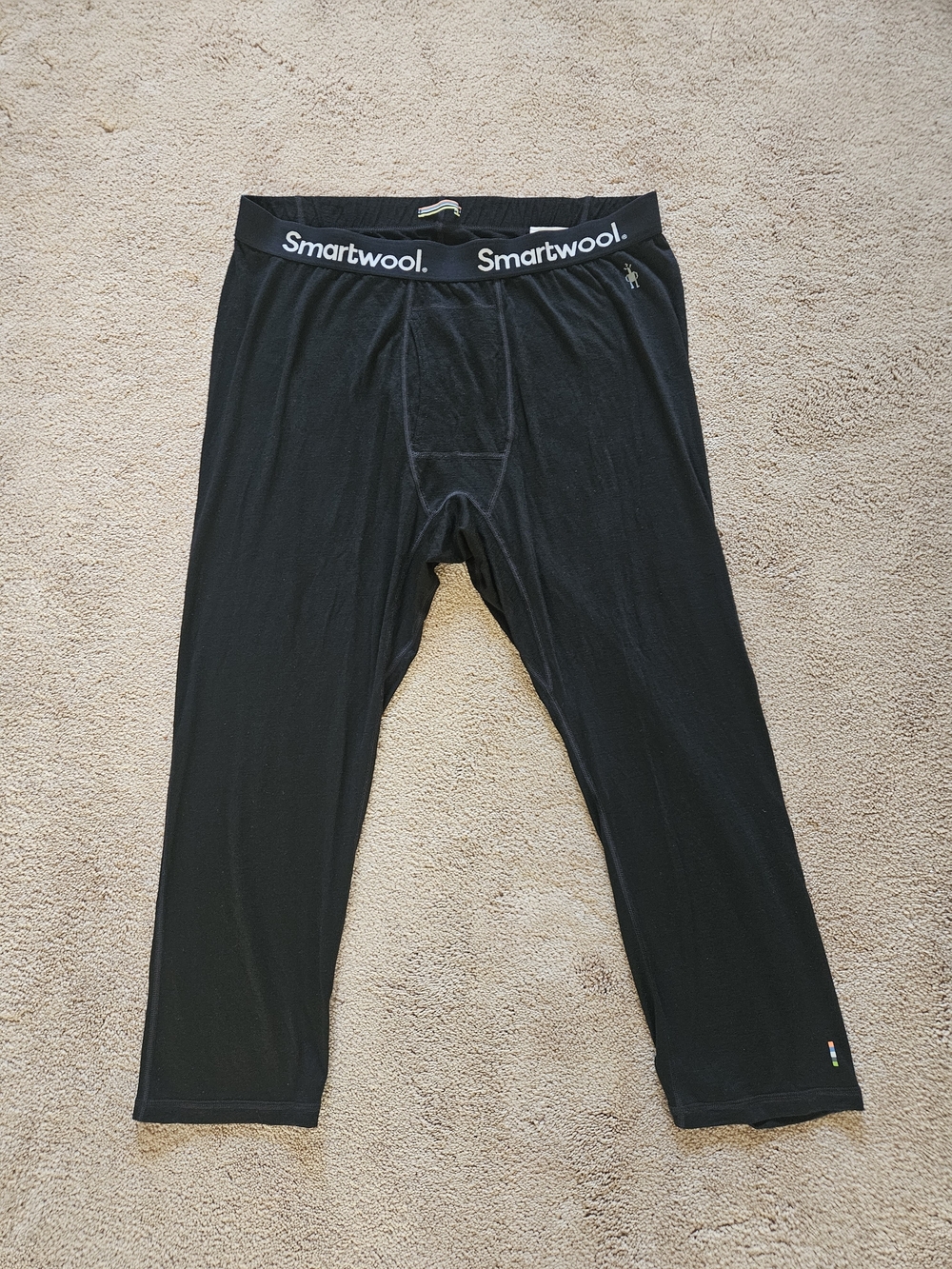 Smartwool Men Black Base Layer Bottoms - 2XL